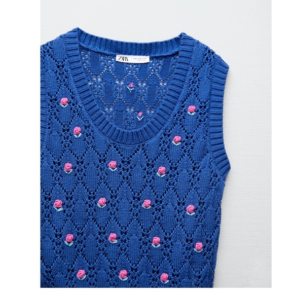 Zara floral knit top - Picture 8 of 9